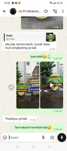 Testimonial Papan Bunga Pernikahan cigintung