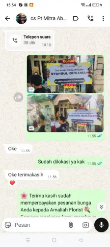 Testimonial Papan Bunga cigintung